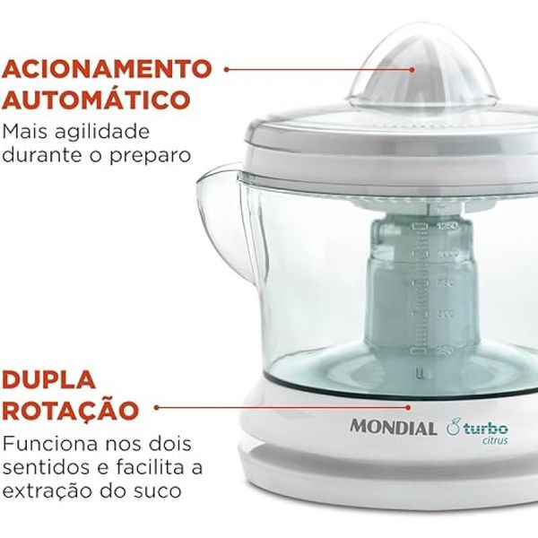 Espremedor de Frutas Mondial E01 Trubo Citrus 1,2L 127V