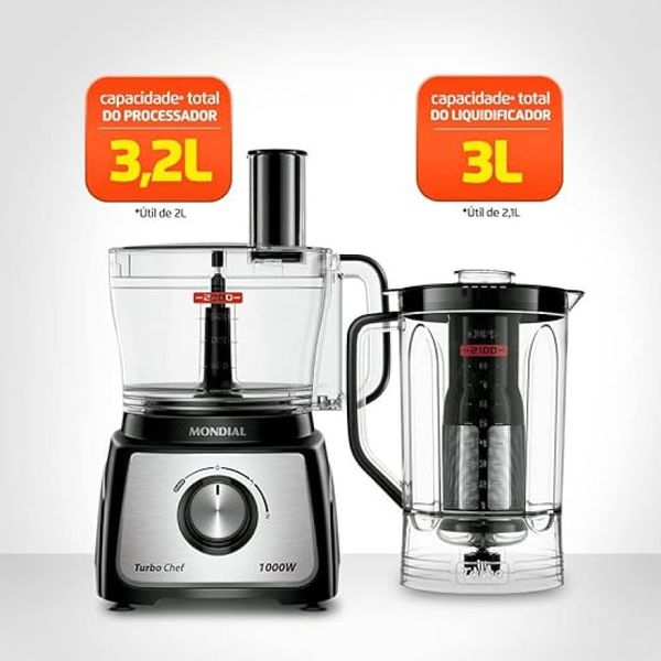 Multiprocessador Turbo Chef 5 em 1 Mondial MPN01B Preto 127V