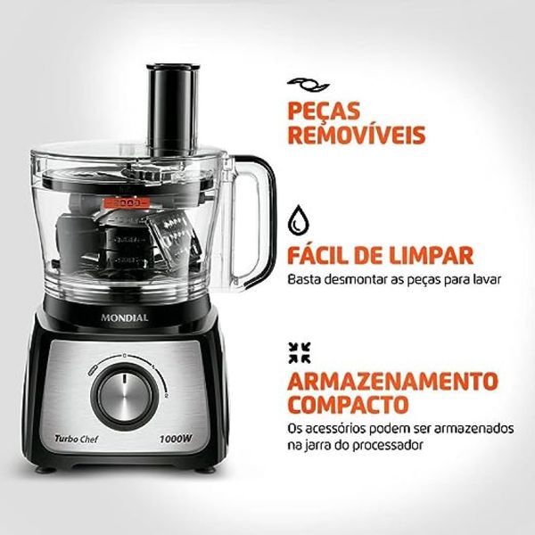 Multiprocessador Turbo Chef 5 em 1 Mondial MPN01B Preto 127V