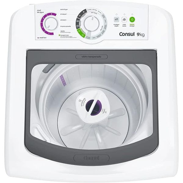 Máquina de Lavar Consul CWB09ABANA 9kg Branca Dosagem Econômica e Ciclo Edredom 127V