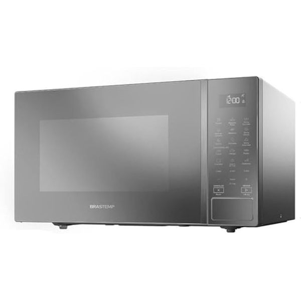 Microondas Brastemp 32 Litros Cinza Espelhado Menu Gourmet BMS46AR 110V