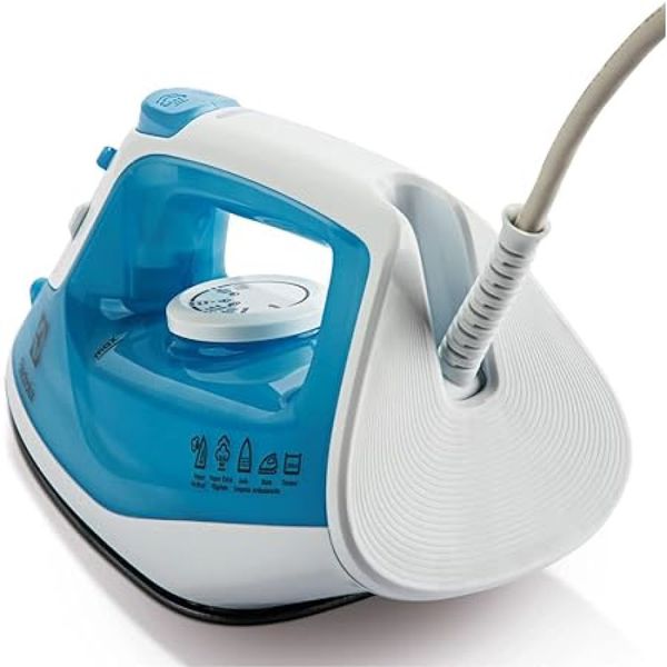 Ferro de Passar Seco e Vapor Electrolux SIE60 Base Antiaderente Azul 127V