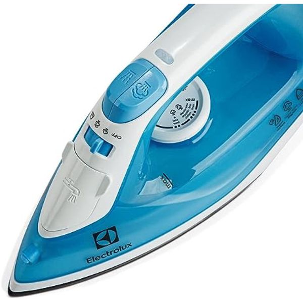 Ferro de Passar Seco e Vapor Electrolux SIE60 Base Antiaderente Azul 127V