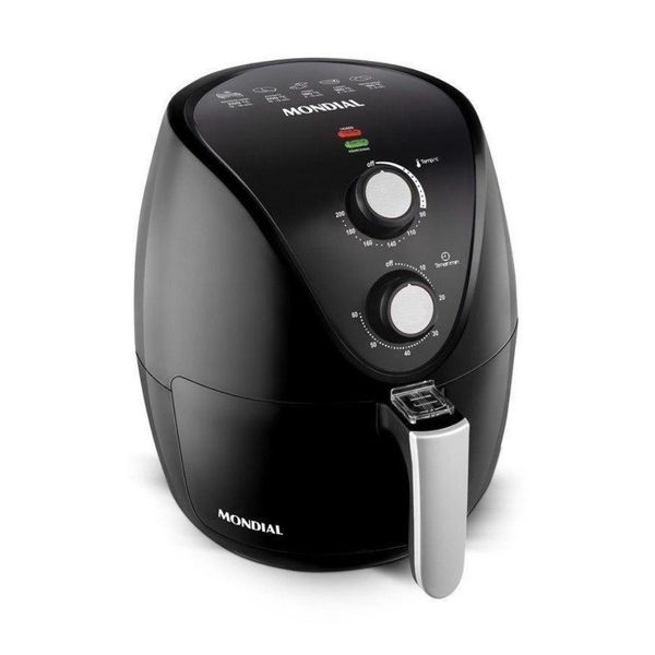 Fritadeira Eletrica Air Fryer Sem Óleo New Pratic 3,5L Mondial AF-31 Preta 220V