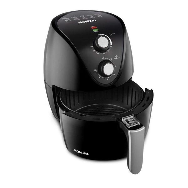 FRITADEIRA AIR FRYER MONDIAL AF-31-I FAMILY IV 3,5L INOX PRETO 127V
