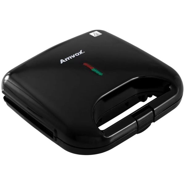 Sanduicheira Grill Antiaderente 750W AMS370 Black Amvox 127V