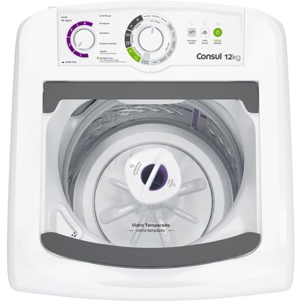 Máquina de Lavar Consul CWH12BBNA 12kg Branca Dosagem Econômica e Ciclo Edredom 220V