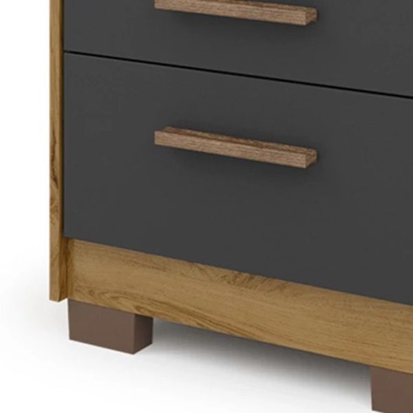 Cômoda 5 Gavetas Primacy Ipê/Grafite Batrol