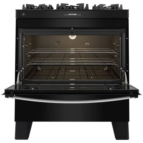 Fogão 5 Bocas Mesa de Vidro Atlas Agile Up Glass Preto Bivolt