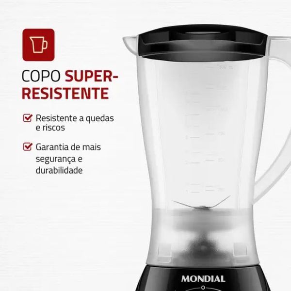 LIQUIDIFICADOR EASY POWER PRETO 550W MONDIAL L550B 127V