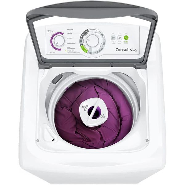 Máquina de Lavar Consul CWB09ABANA 9kg Branca Dosagem Econômica e Ciclo Edredom 127V