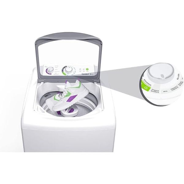 Máquina de Lavar Consul CWB09ABANA 9kg Branca Dosagem Econômica e Ciclo Edredom 127V