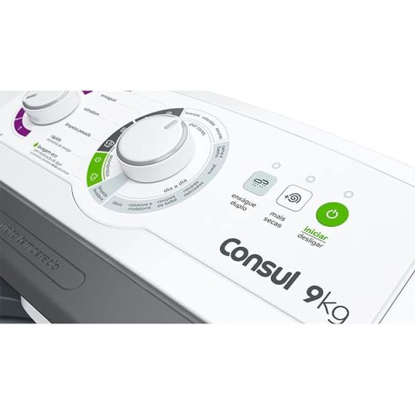 Máquina de Lavar Consul CWB09ABANA 9kg Branca Dosagem Econômica e Ciclo Edredom 127V
