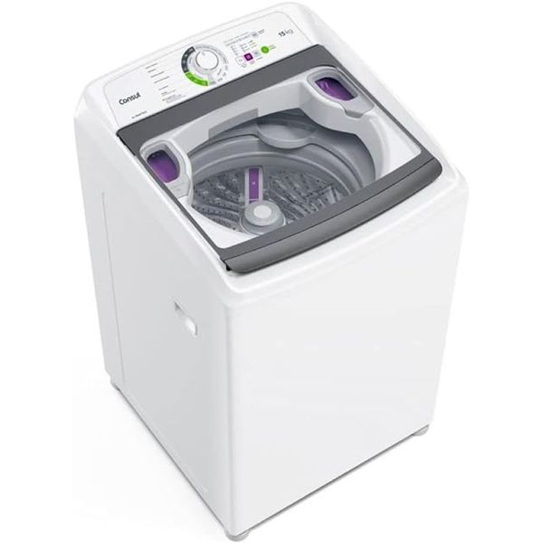 Máquina de Lavar Consul 15 kg Branca com Lavagem Econômica e Ciclo Edredom CWH15AB 127V