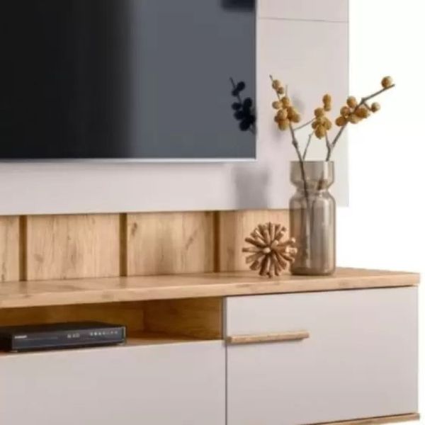 Painel Suspenso para TV até 70" 2 Portas Teca Supremo