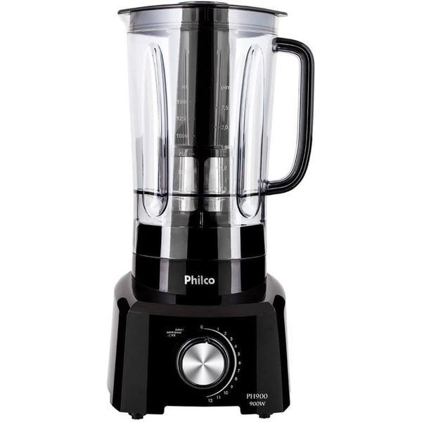 Liquidificador Philco PH900 1200W 12 Velocidades Preto 220V