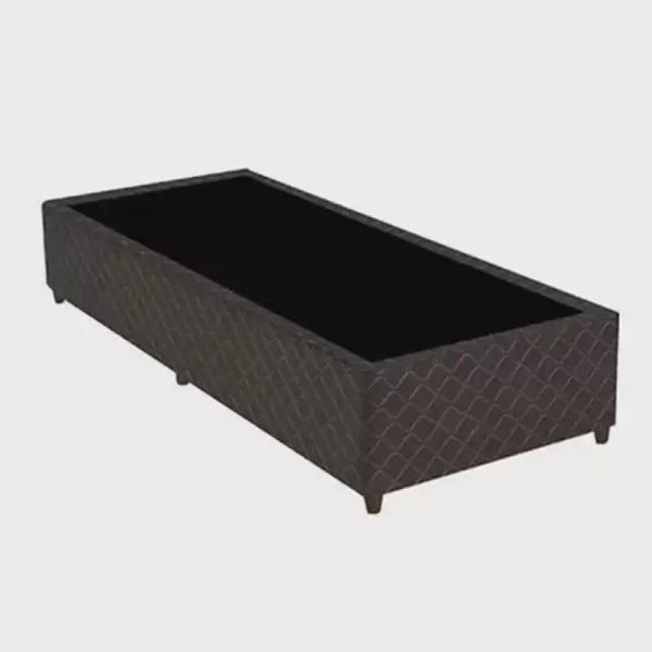 Cama Box Solteiro Gazin Poliéster 2,03x0,96 Preto