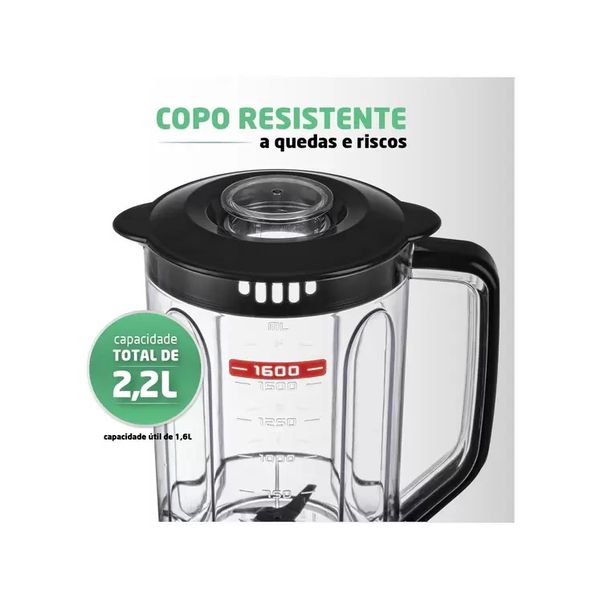 Liquidificador Mondial Turbo Power L-99 FB Preto com Filtro 3 Velocidades 220V