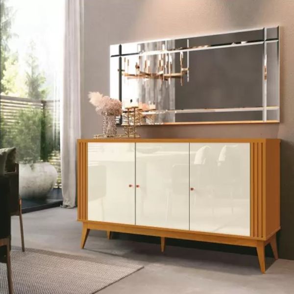 Buffet Aparador Argo 3 Portas 1 Gaveta Pés Palito EDN Móveis