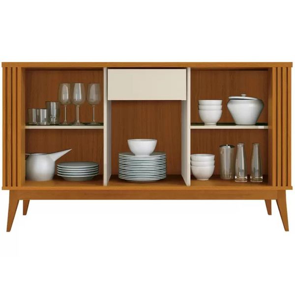 Buffet Aparador Argo 3 Portas 1 Gaveta Pés Palito EDN Móveis