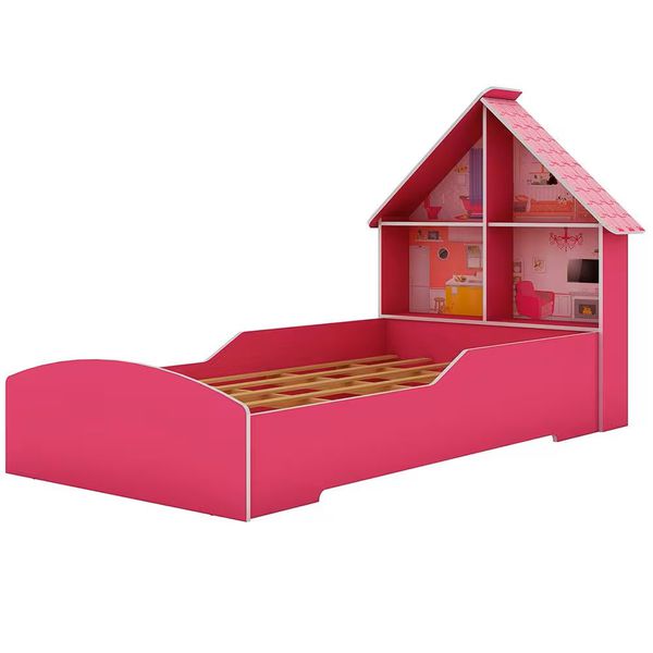 Cama Casinha Solteiro Infantil Pink Gelius