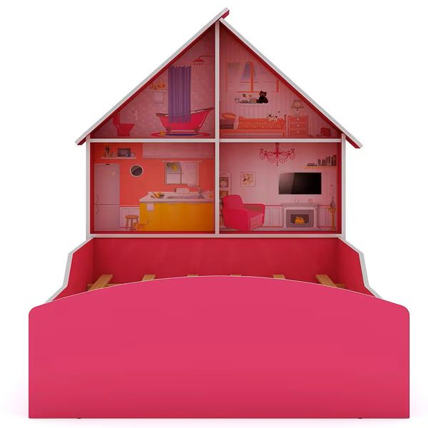 Cama Casinha Solteiro Infantil Pink Gelius