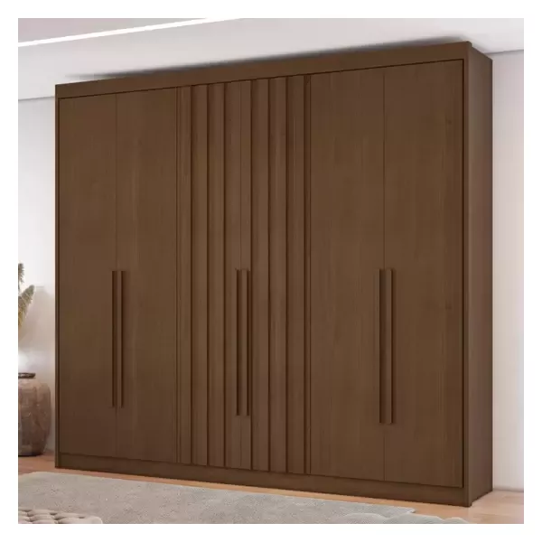 Guarda Roupa Casal 6 Portas 8 Gavetas Cinamomo Grécia Conquista
