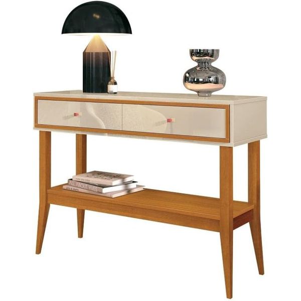 Aparador Bari 2 Gavetas Off White/Cedro EDN