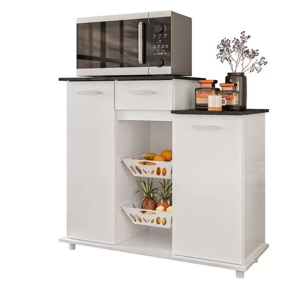 Balcão Multiuso Bianca com Fruteira Branco Nicioli