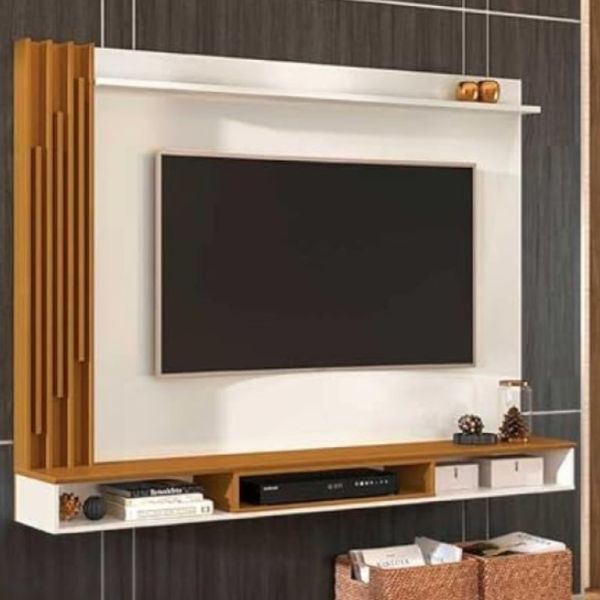 Painel Aston para TV até 55" Off White/Cedro EDN