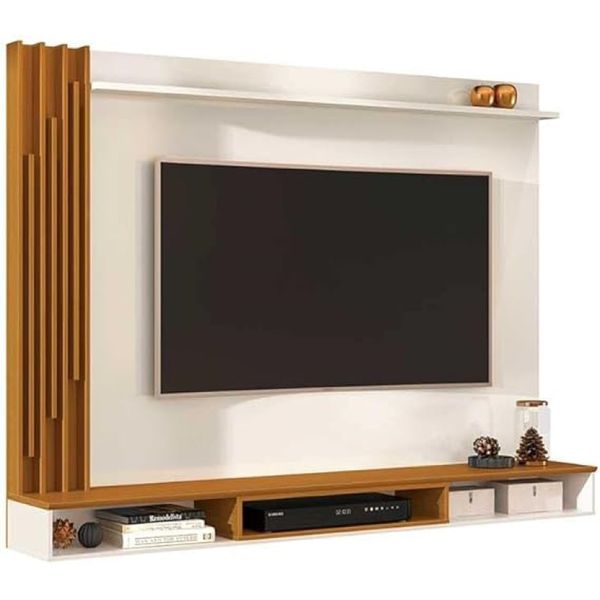 Painel Aston para TV até 55" Off White/Cedro EDN