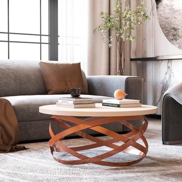 Mesa de Centro Luxo 8045 Perola/Bronze JB Bechara