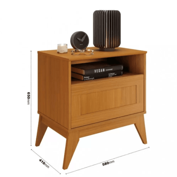 Mesa de Cabeceira Urban 1 Gaveta Cedro EDN