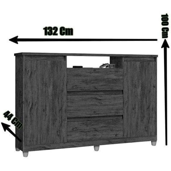 Comoda Venus 3 Gavetas 2 Portas Branco Primus