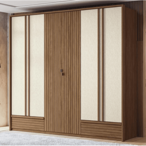 Guarda Roupa Democrata 6 Portas Jatoba/Areia Santos Andira