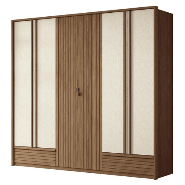 Guarda Roupa Democrata 6 Portas Jatoba/Areia Santos Andira