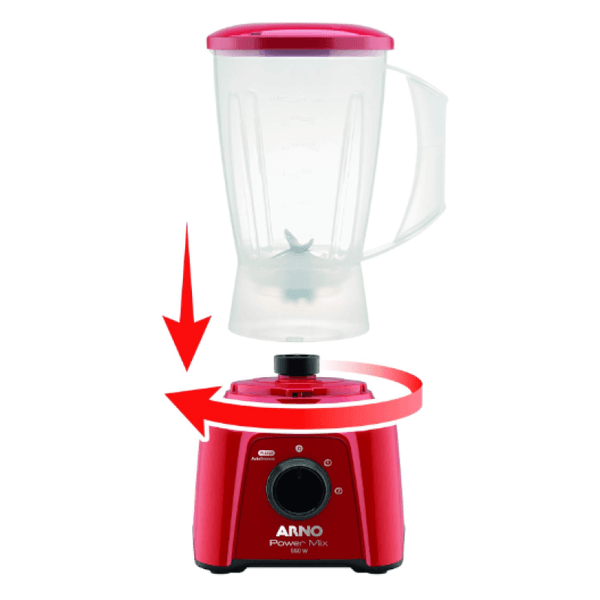 Liquidificador Arno Power Mix LQ11 2 Velocidades 127v Vermelho