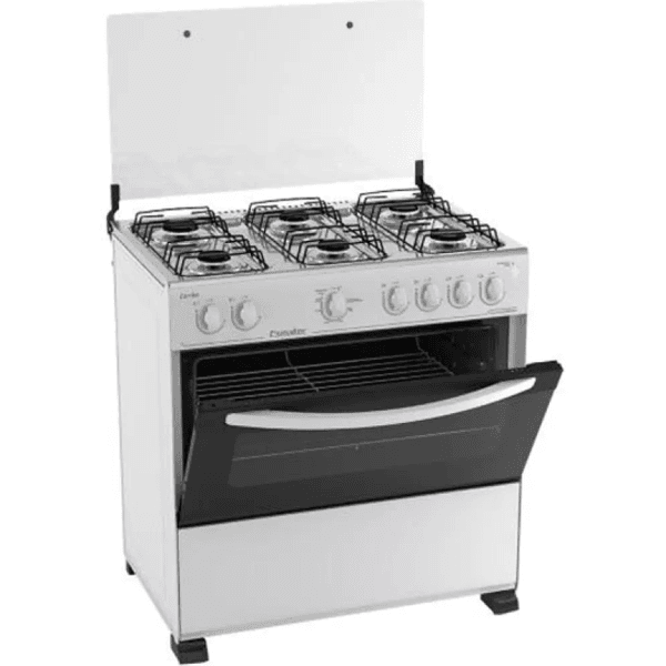 Fogão Esmaltec Caribe 6 Bocas Automático Branco Bivolt