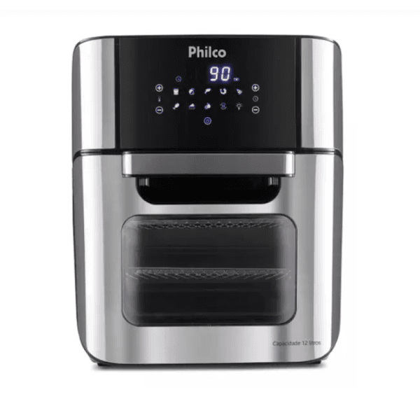 Fritadeira Elétrica Sem Óleo Air Fryer Philco Oven 4 em 1 PFR2200P 12L Preta 127V
