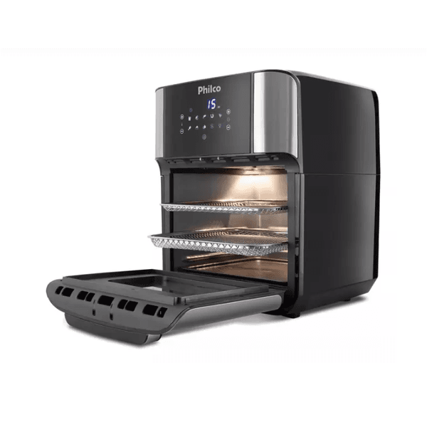 Fritadeira Elétrica Sem Óleo Air Fryer Philco Oven 4 em 1 PFR2200P 12L Preta 127V