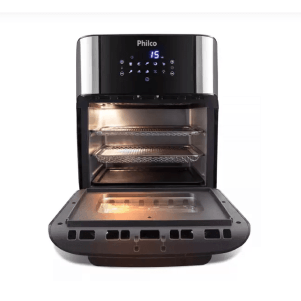 Fritadeira Elétrica Sem Óleo Air Fryer Philco Oven 4 em 1 PFR2200P 12L Preta 127V