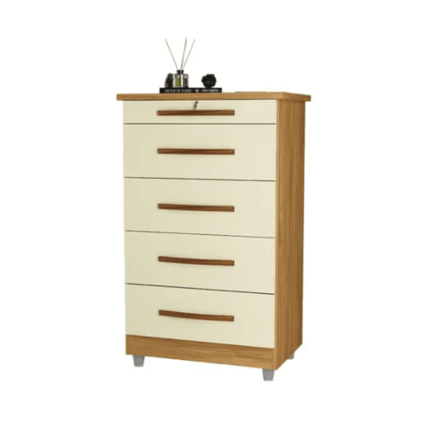 Cômoda Emas 5 Gavetas Mel Perola Primus