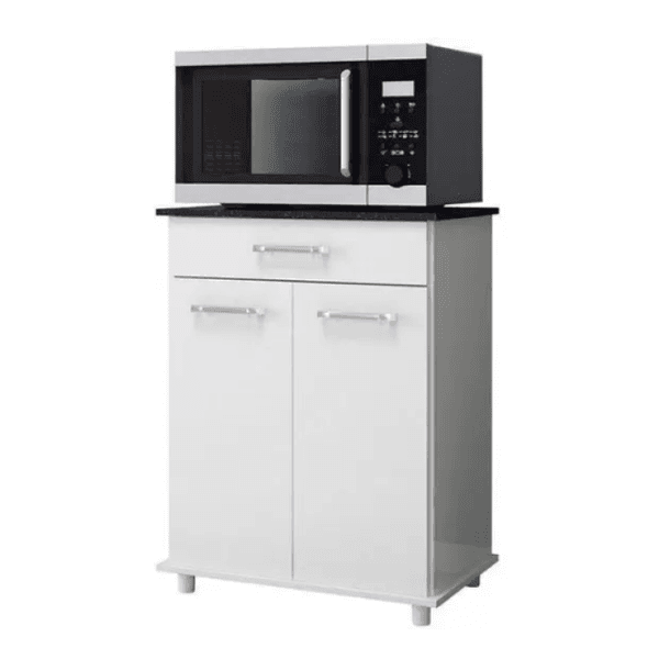 Balcão Isis Duplo 2 Portas 1 Gaveta Branco Nicioli