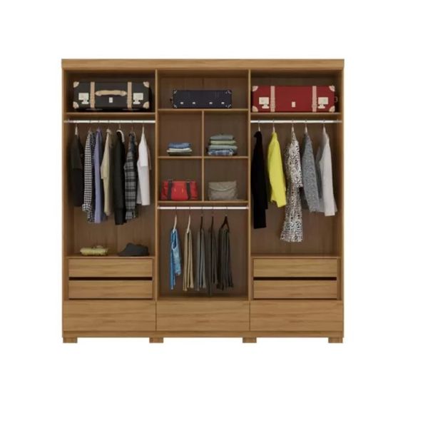 Guarda Roupa Casal 6 Portas Lexus Camarú/Pérola Robel Moveis