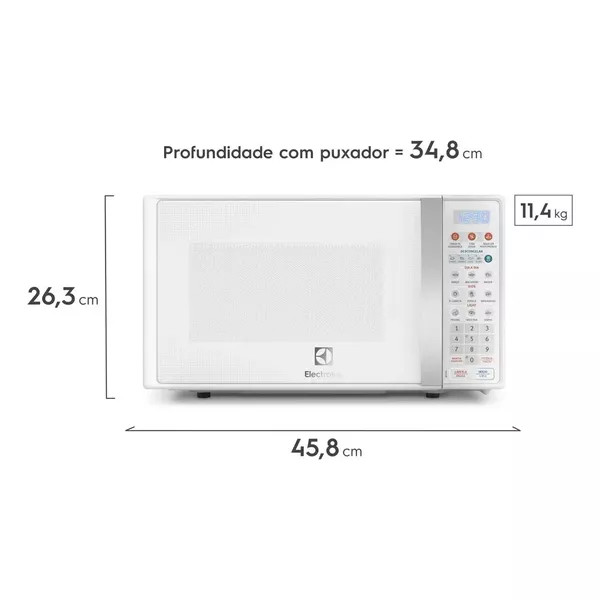 MICROONDAS ELECTROLUX MTO30 20 LITROS BRANCO 220V