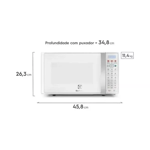 MICROONDAS ELECTROLUX MTO30 20 LITROS BRANCO 127V