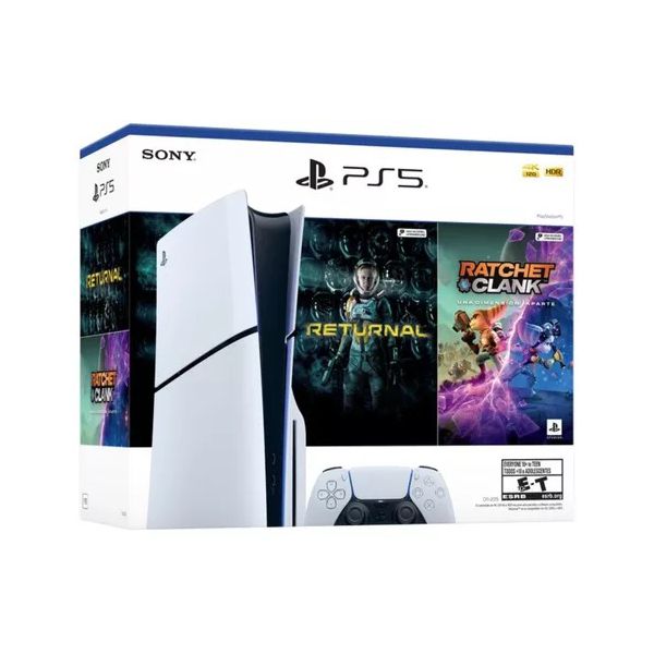 playstation 5 Slim novo com leitor + ratchet clanck e returnal