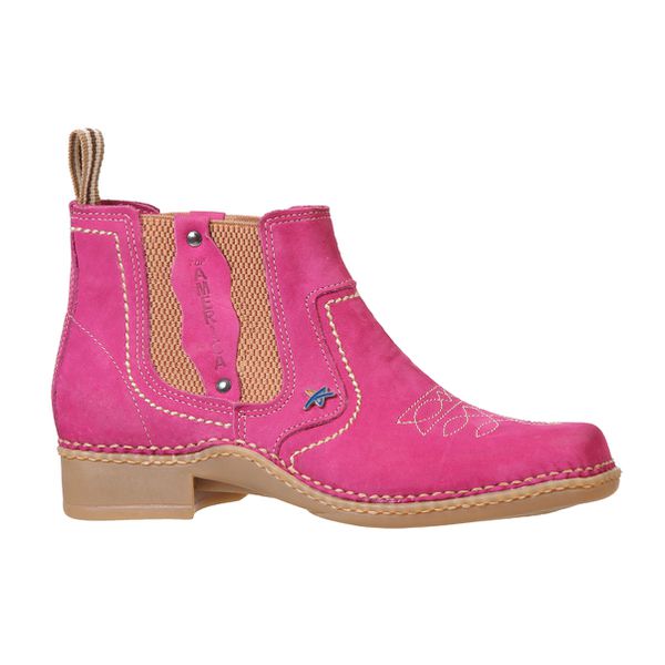 Botina Costura manual feminina/pink