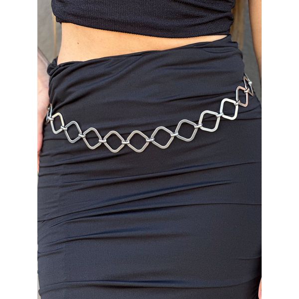 Cinto em metal Triangular PRATA