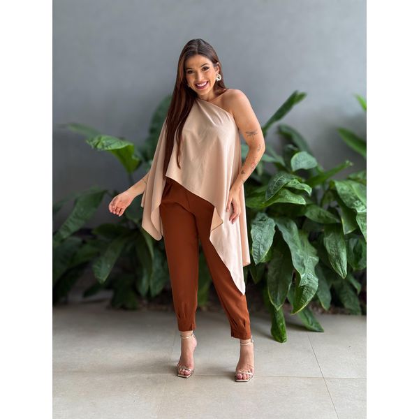 Blusa Capa Manga Longa BEGE